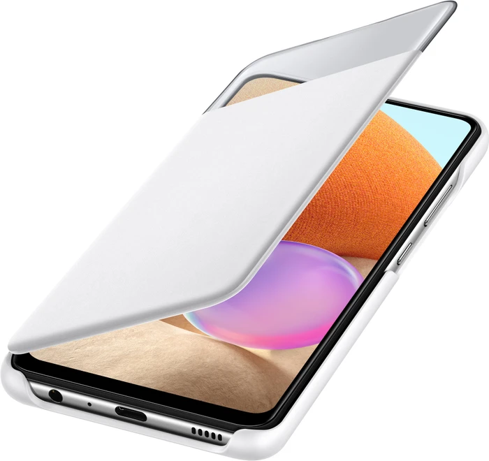 Samsung S-View Wallet Cover für Galaxy A32 weiß