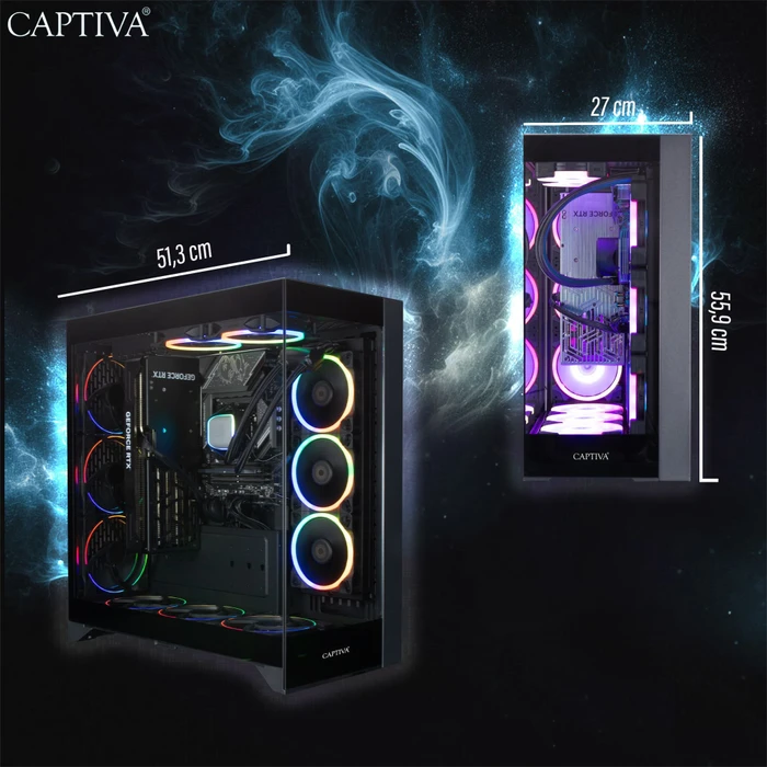 Captiva Ultimate Gaming R90-350, Ryzen 9 9950X3D, 64GB RAM, 4TB SSD, GeForce RTX 5090, Windows 11 Home