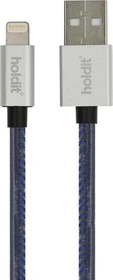 Holdit USB/Lightning-Kabel blau 1.00m