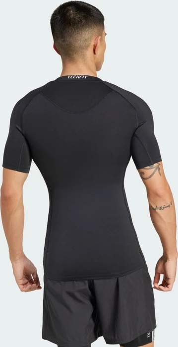 adidas Techfit 3-Streifen Training Kompressionsshirt kurzarm schwarz (Herren)