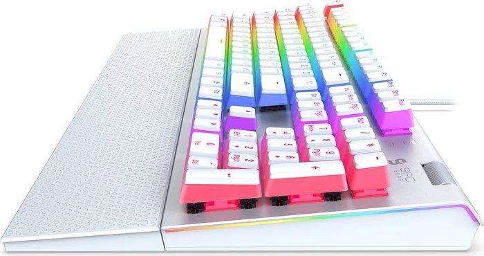 Endorfy SilentiumPC SPC Gear GK650K Omnis, LEDs RGB, Onyx White Pudding Edition, Kailh BLUE, USB, US