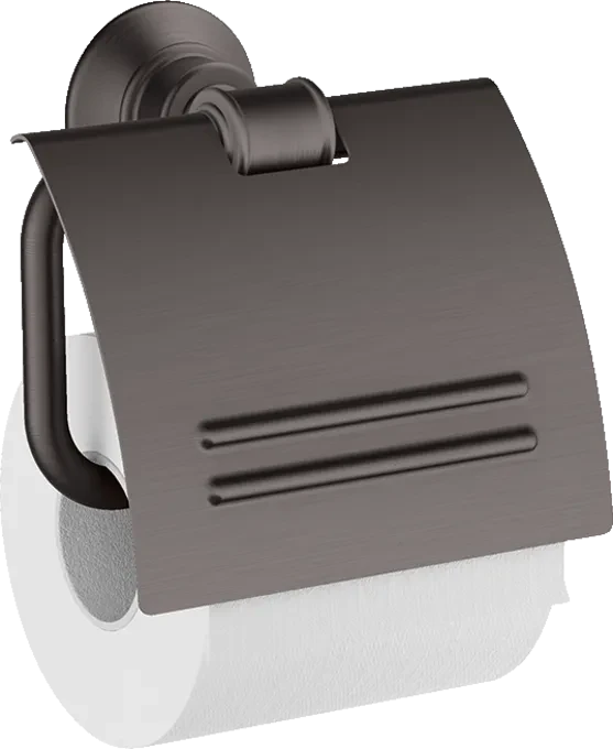 Hansgrohe AXOR Montreux Toilettenpapierhalter mit Deckel brushed black chrome