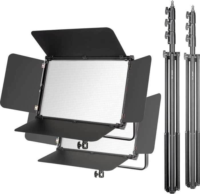 Walimex Pro LED Niova 150-F Pro 150W Bi Color Set2