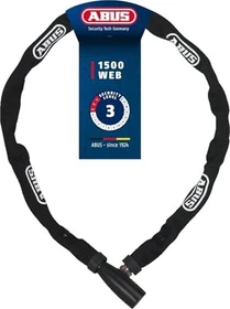 ABUS Schloss-Ketten-Kombi 1500/110 web Kettenschloss, Schlüssel schwarz