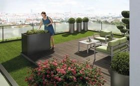 Biohort Pflanzbeet Belvedere 100Maxi Hochbeet 102x53cm dunkelgrau-metallic
