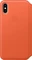 Apple Leder Folio Case für iPhone XS orange Vorschaubild