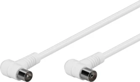 goobay Antennenkabel, 2x F-Stecker 90° gewinkelt, 80dB, 2x geschirmt, 3m (67355)