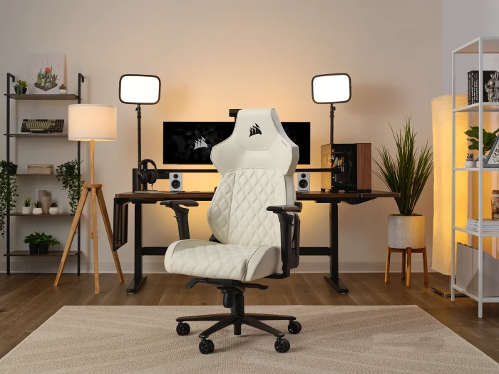 Corsair TC500 LUXE Gamingstuhl, Frost weiß