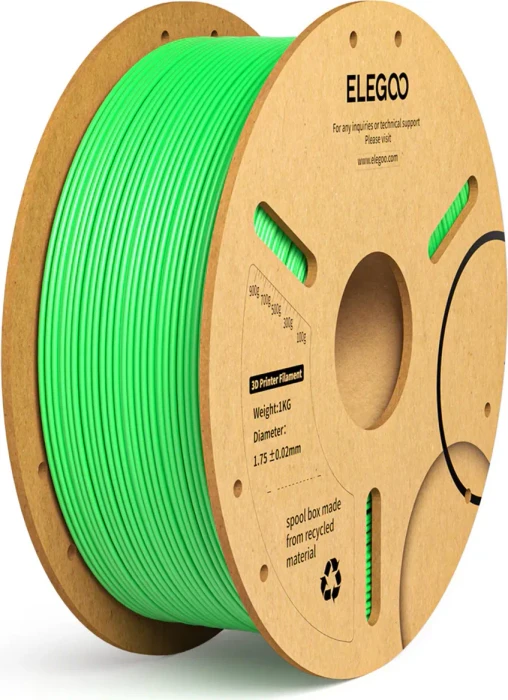 Elegoo PLA+, Neon Green, Spule, 1.75mm, 1.00kg
