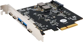 Exsys 5 Port USB 3.2 Gen 2x1 PCIe-Karte, 3x USB-C 3.1/2x USB-A 3.1, PCIe 3.0 x4 (EX-12007)