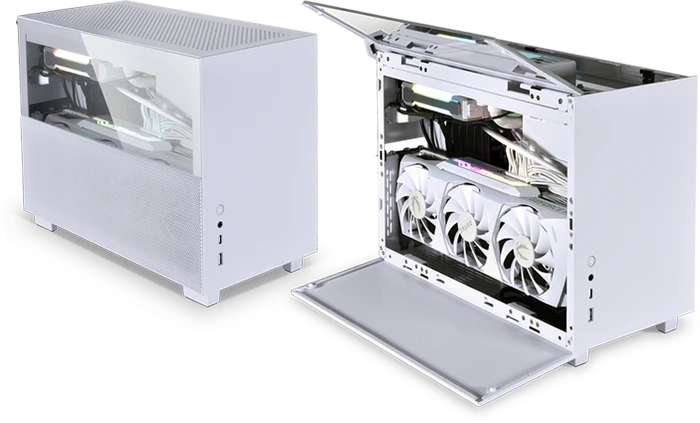 Lian Li Q58, schwarz, PCIe 3.0, Glasfenster, Mini-ITX