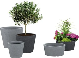 Scheurich C-Cone Blumentopf 47.4cm stony black