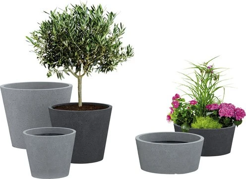 Scheurich C-Cone Blumentopf 47.4cm stony black