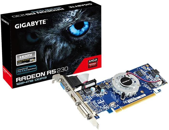 GIGABYTE Radeon R5 230, 1GB DDR3, VGA, DVI, HDMI