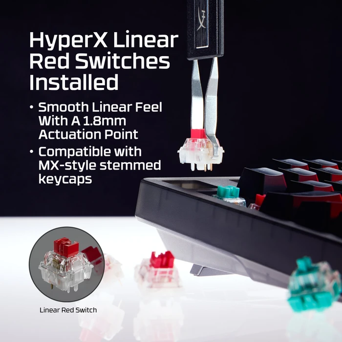 HP HyperX Origins 2 1800, schwarz/transparent, LEDs RGB, HyperX Linear, USB, DE