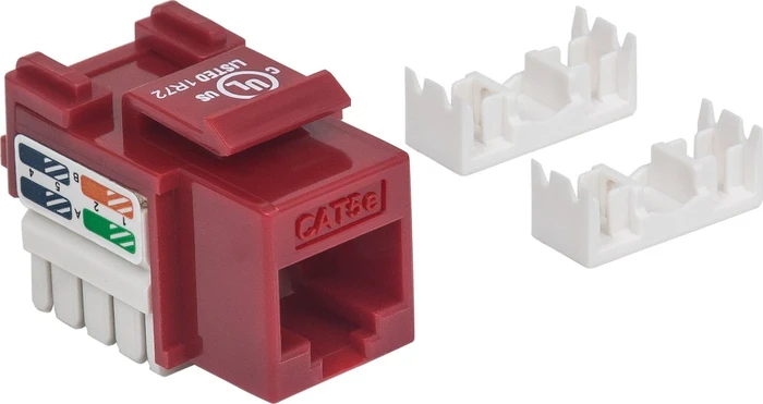 Intellinet Keystone Modul RJ-45 Buchse via Verlegekabel Cat5e, rot