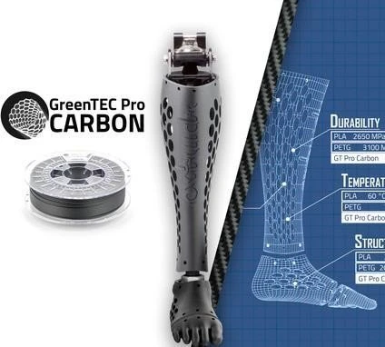 Extrudr GREENTEC PRO Carbon, black, Spule, 2.85mm, 800g