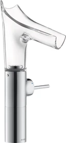 Hansgrohe Axor Starck V 220 Waschbeckenarmatur mit Glasauslauf für Waschschüsseln brushed black chrome