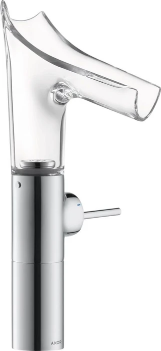 Hansgrohe Axor Starck V 220 Waschbeckenarmatur mit Glasauslauf für Waschschüsseln brushed black chrome