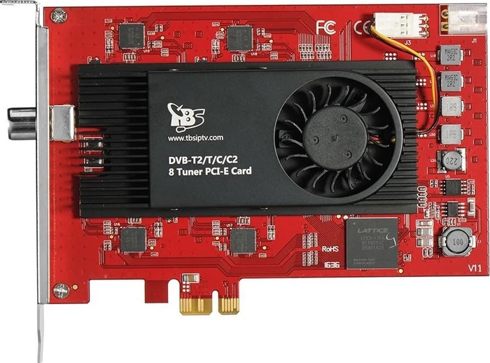 TBS DVB-T2/C2/T/C/ISDB-T Octa-Tuner, PCIe x1