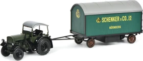 Schuco Deutz F3 mit Verdeck und Hänger Schenker