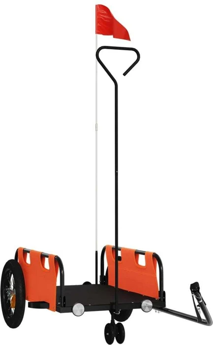 vidaXL Transport 123x52.5cm Fahrradanhänger orange