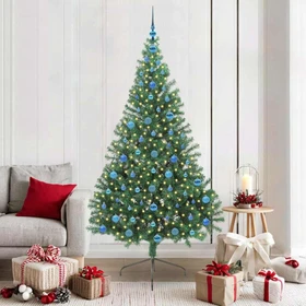 vidaXL Künstlicher Weihnachtsbaum, 210cm, inkl. LED-Beleuchtung