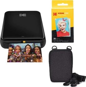 Kodak Step Instant, schwarz, Fotodrucker, Bundle Reiseset