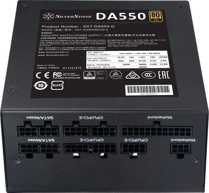 SilverStone Decathlon Gold Series DA550 Gold 550W, ATX 2.4