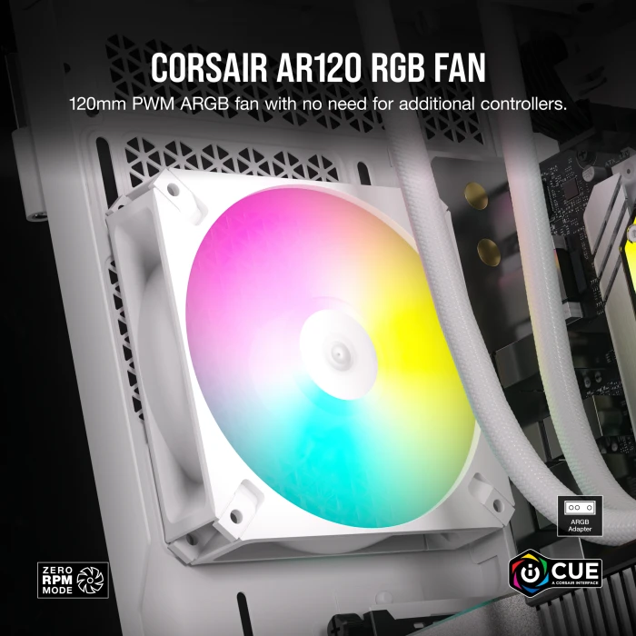 Corsair AR Series iCUE AR120 Digital RGB, weiß, LED-Steuerung, 120mm