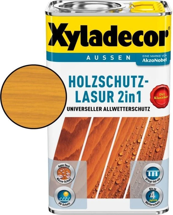 Xyladecor Holzschutz-Lasur eiche hell, 750ml