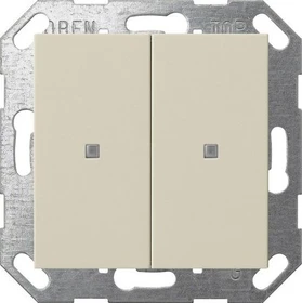 Gira Taster Wippe System 55 2-fach cremeweiß glänzend