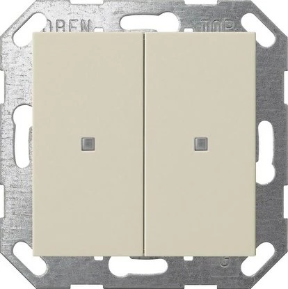Gira Taster Wippe System 55 2-fach cremeweiß glänzend