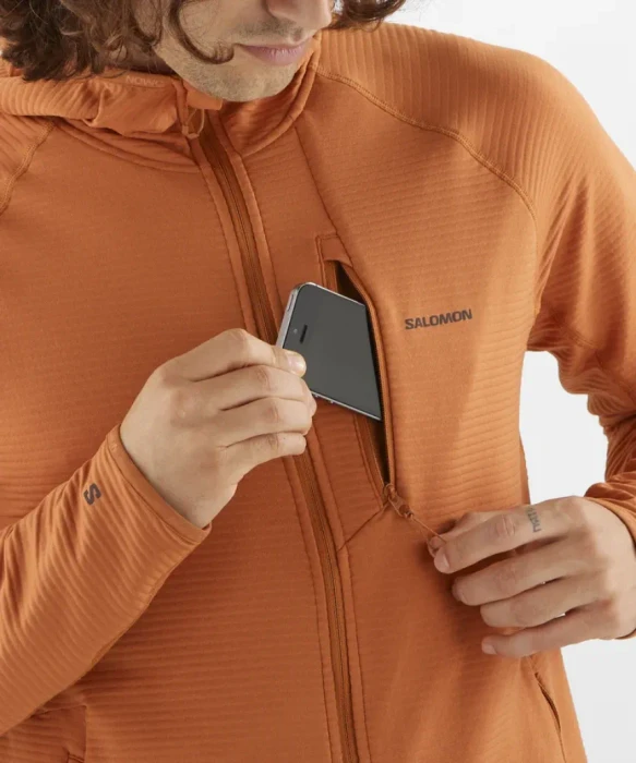 Salomon Essential Lightwarm Hooded Jacke sierra (Herren)