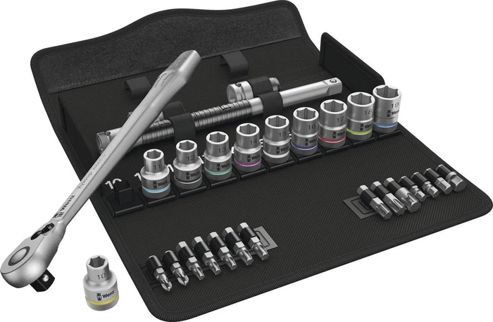 Wera 8100 SC 8 Zyklop Metal Switch Bitset/Steckschlüsselsatz inkl. Tasche, 28-tlg. (05004078001)