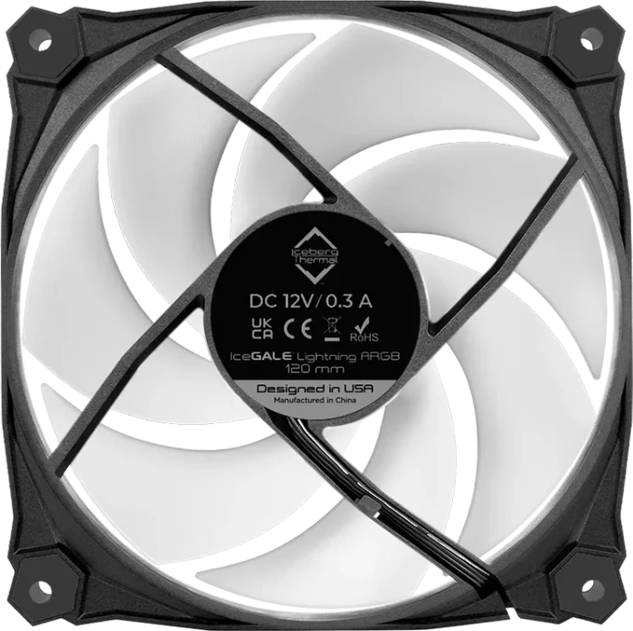 Iceberg Thermal IceGALE Lightning ARGB, Black, 120mm, 3er-Pack