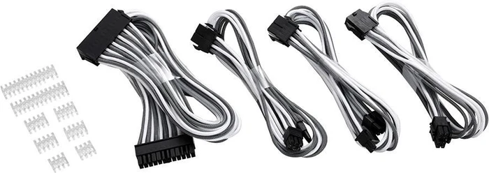 Phanteks Verlängerungskabel Kit für Netzteile, weiß/grau, 500mm