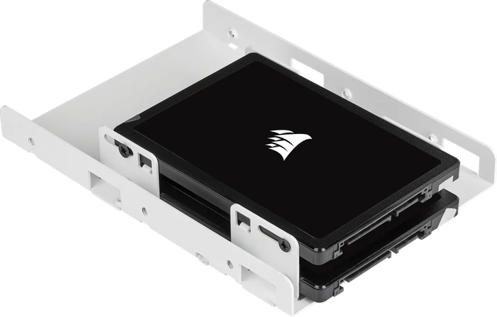 Corsair 3.5" Dual SSD Adapter, 2.5" Festplatten Einbaurahmen, weiß