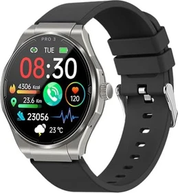 Knauermann Pro 3 (2024) rund mit Silikonarmband silber/schwarz