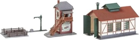 Faller Set Nebenbahnlokschuppen mit Blockstelle