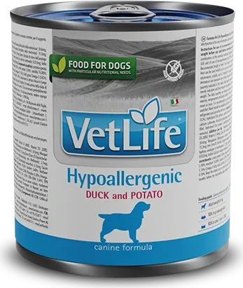 Farmina Vet Life, Hypoallergenic und Süsskartoffel, mit Ente, 300g