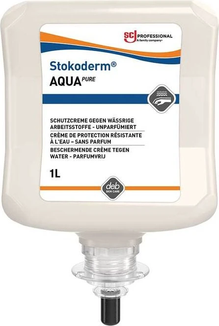 Stoko Stokoderm Aqua Pure Hautschutzcreme gegen wässrige Arbeitsstoffe, 1l