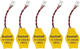 Eunicell Knopfzelle mit Stecker (CR2032), 5er-Pack