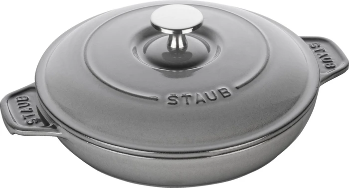 Zwilling Staub Auflaufform mit Deckel rund 20.4cm graphit grau
