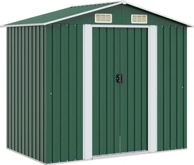 vidaXL Metall Gerätehaus 204x132cm grün