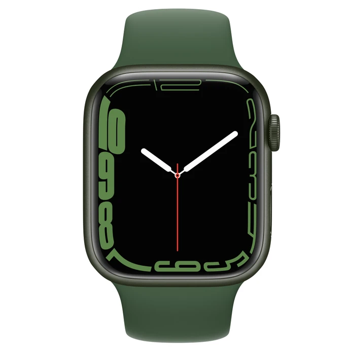 Apple Watch Series 7 (GPS) 45mm Aluminium grün mit Sportarmband Klee
