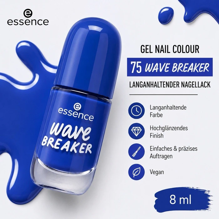 Essence gel nail colour Nagellack 75 wave breaker, 8ml