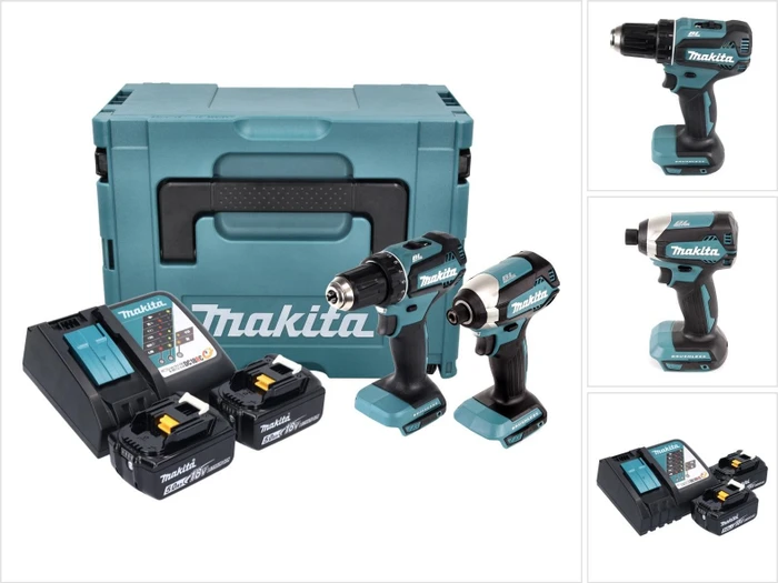 Makita DLX2289TJ Combo Kit Akku-Maschinenset inkl. MAKPAC + 2 Akkus 5.0Ah