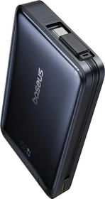 Baseus Nomos Powerbank 3-in-1 10000mAh Qi2 Built-In Cable schwarz
