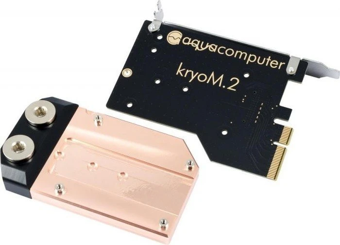 Aqua Computer kryoM.2 PCIe 3.0/4.0 x4 Adapter mit Wasserkühler